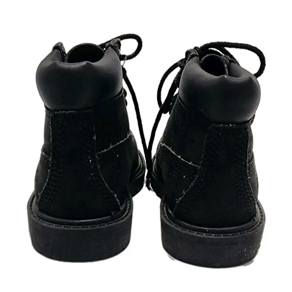 Timberland Toddler Kid Black Leather 7.5 Premium Lace-Up 6 Inch Waterproof Boots